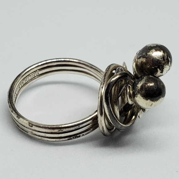 Sterling Silver Freeform Handwrought Ring - Picture 4 of 8